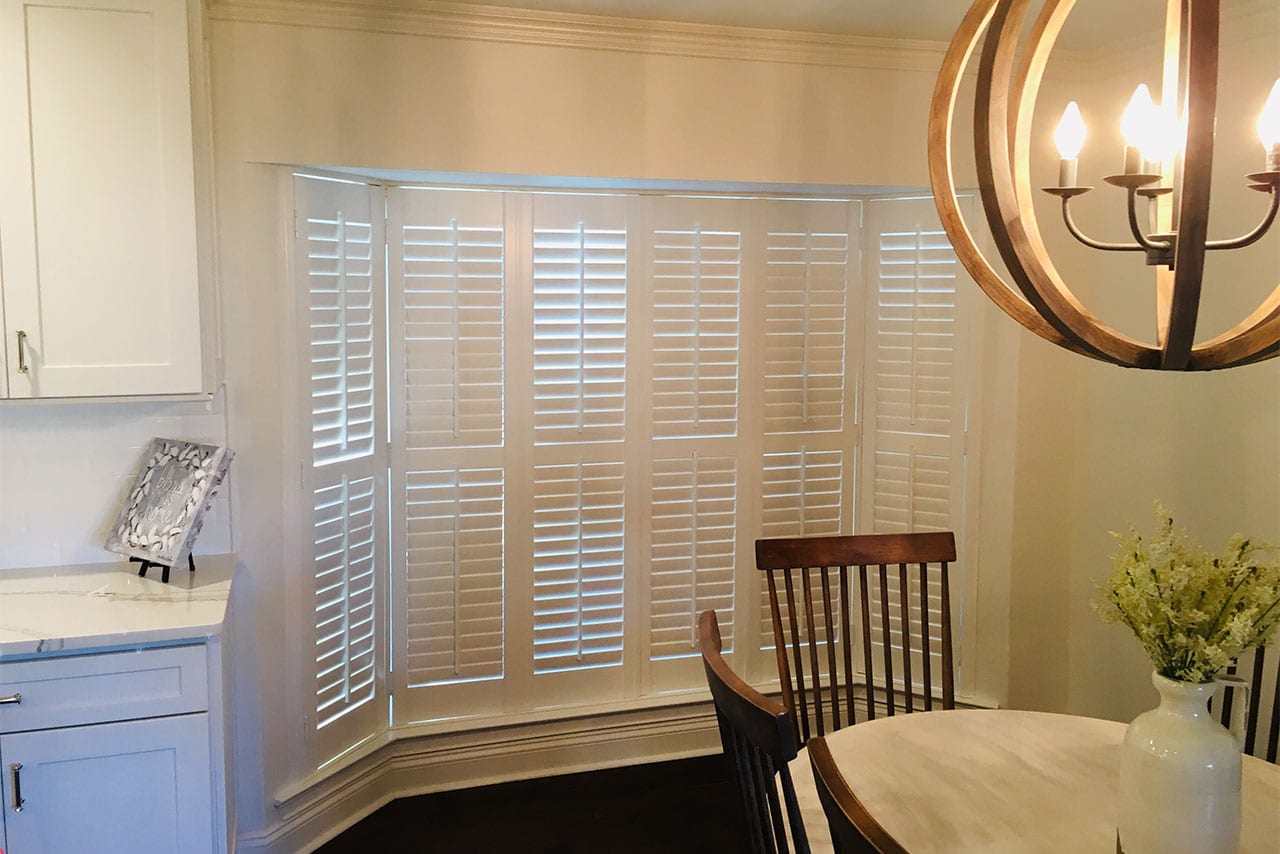 Bay window shutter installation